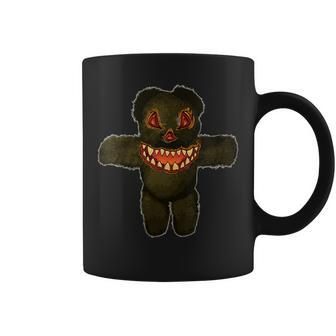 Scary Jack Olantern Teddy Bear Funny Halloween Coffee Mug | Mazezy