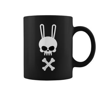 Scary Skull And Crossbones Bad Rabbit Horror Bunny Essential Scary Skull Coffee Mug | Mazezy