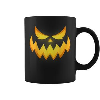 Scary Spooky Jack O Lantern Face Pumpkin Halloween Boys Coffee Mug - Seseable