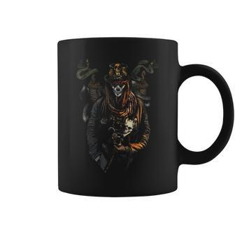 Scary Voodoo Witch Doctor Creepy Horror Skulls And Snakes Creepy Coffee Mug | Mazezy