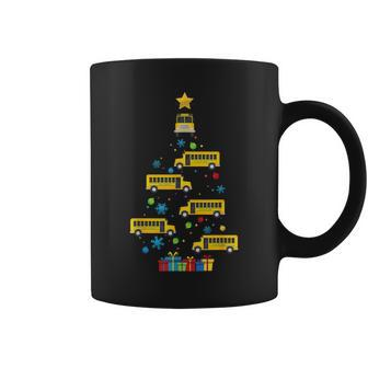 School Bus Christmas Tree Bus Driver Graphic Cute Coffee Mug | Mazezy
