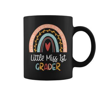 Back To School Little Miss 1St First Grader Rainbow Girls Coffee Mug | Mazezy