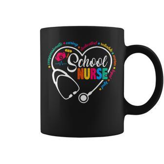 School Nurse Vintage Love Heart Nurse Life Coffee Mug - Seseable