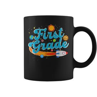 Back To School Outer Space Teacher First Grade Solar System Coffee Mug | Mazezy