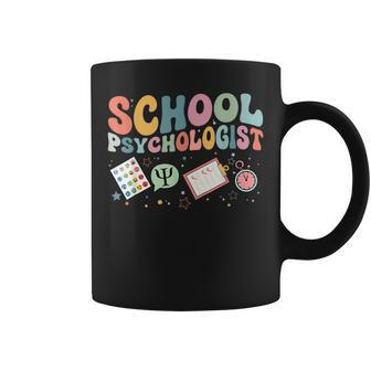 School Psychologist Groovy Psychology Teacher Coffee Mug - Monsterry AU