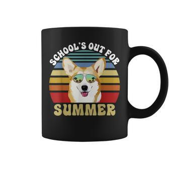 Schools Out For Summer Beach Vibe Corgi Dog Teacher Coffee Mug | Mazezy