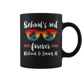 Schools Out Forever Funny Retired Teacher Retirement Coffee Mug | Mazezy