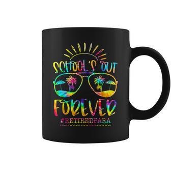 Schools Out Forever Retired Para Retirement Tie Dye Coffee Mug | Mazezy