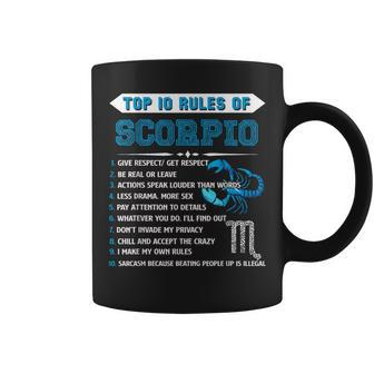 Scorpio Zodiac Birthday Top 10 Rules Of Scorpio Coffee Mug | Mazezy UK
