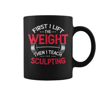 Sculpture Teacher Pottery Weightlifting Lift Coffee Mug | Mazezy