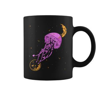 Sea Creature Ocean Animals Moon Space Jellyfish Coffee Mug | Mazezy