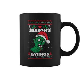 Season's Eatings Ugly Christmas Zombie Coffee Mug | Mazezy