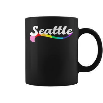 Seattle Rainbow Gay Pride Lgbtqi Queer Proud Homo Queer Love Coffee Mug | Mazezy