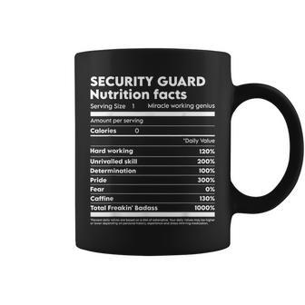 Security Guard Nutrition Facts Coffee Mug - Seseable