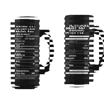 Security Guard Nutrition Facts Coffee Mug | Seseable CA