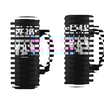 Self Made Man Transman Lgbt Trans Pride Flag Gift T Coffee Mug | Mazezy