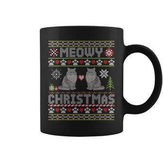 Selkirk Rex Cats Together Merry Meowy Christmas Day Sweater Coffee Mug | Mazezy