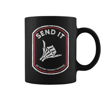 Send It No Victory Without Sacrifice Hand Bone Coffee Mug - Monsterry CA