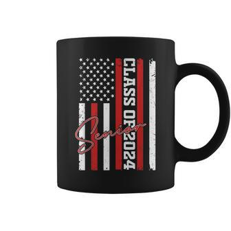 Senior 2024 Class Of 2024 24 American Flag Seniors Coffee Mug | Mazezy