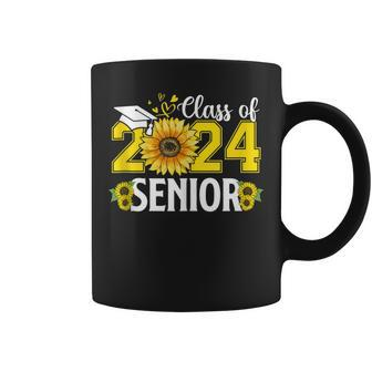 Senior Class Of 2024 Girls Sunflower Print Seniors 2024 Gift Coffee Mug | Mazezy