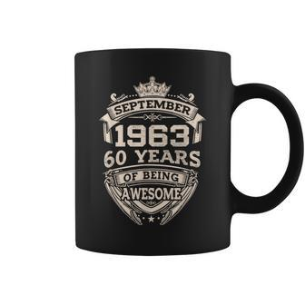 September 1963 60 Years Of Being Awesome 60Th Birthday Coffee Mug | Mazezy