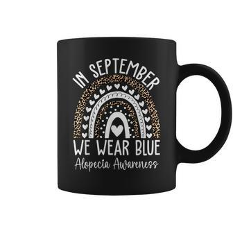 In September We Wear Blue Alopecia Areata Awareness Month Coffee Mug - Seseable