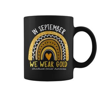 In September We Wear Gold Childhood Cancer Awareness Coffee Mug | Mazezy