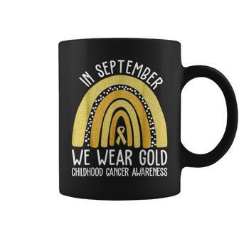 In September We Wear Gold Cool Childhood Cancer Awareness Coffee Mug | Mazezy