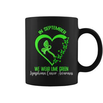 In September We Wear Green Ribbon Lymphoma Cancer Awareness Coffee Mug - Seseable