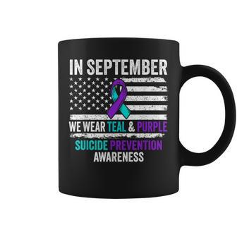 In September Wear Teal Purple Suicide Prevention Awareness Coffee Mug | Mazezy