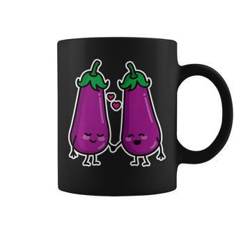 Sexting Eggplant Horny Dirty Gay Couple Lgbt Funny Gay Pride Coffee Mug | Mazezy
