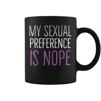 Sexual Preference Is Nope Funny Lgbtq Asexual Pride Coffee Mug | Mazezy