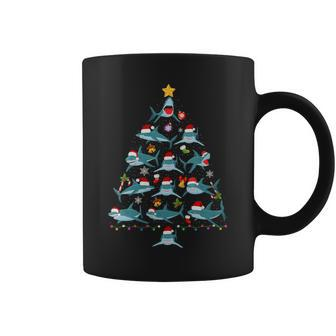 Shark Christmas Tree Ugly Christmas Sweater Coffee Mug - Monsterry