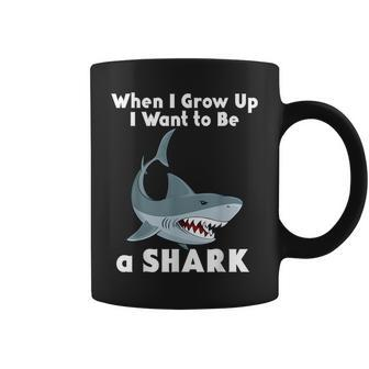 Shark When I Grow Up Cute Scary Ocean Fish Sea Creature Coffee Mug | Mazezy