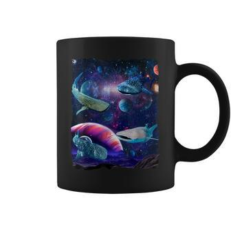 Sharks Universe Space Random Galaxy Fish Water Whale Shark Coffee Mug | Mazezy