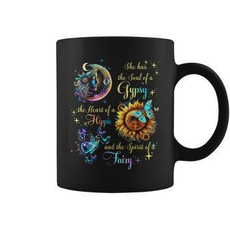 She Has She Soul Of A Gypsy The Heart Of A Hippie Fairy Coffee Mug - Thegiftio UK