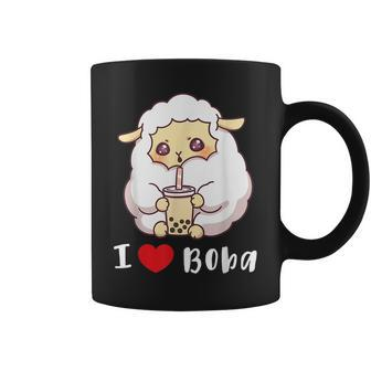 Sheep I Love Boba Bubble Milk Tea Funny Gift Cute T Gifts For Sheep Lovers Funny Gifts Coffee Mug | Mazezy