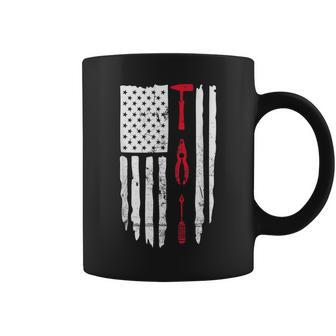 Sheet Metal Worker Tools American Flag Fabricator Welder Coffee Mug | Mazezy