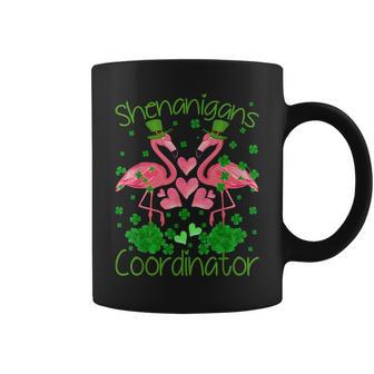 Shenanigans Coordinator Teacher Flamingo St Patricks Day Coffee Mug | Mazezy