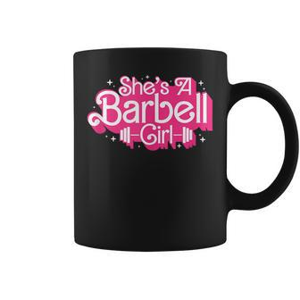 She's A Barbell Girl Bodybuilder Weightlifter Coffee Mug - Seseable
