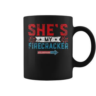 Shes My Firecracker His And Hers 4Th July Matching Couples Coffee Mug | Mazezy