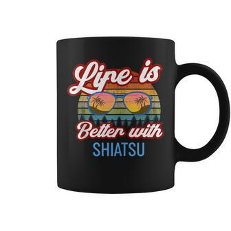 Shiatsu Vintage Sunset Shiatsu Teacher Beginner Coffee Mug | Mazezy