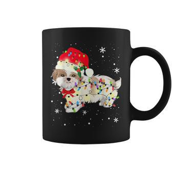 Shih Tzu Dog Christmas Light Xmas Mom Dad Gifts Gifts For Mom Funny Gifts Coffee Mug | Mazezy