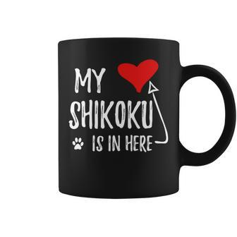 Shikoku In Heart Dog Mom Idea Coffee Mug | Mazezy