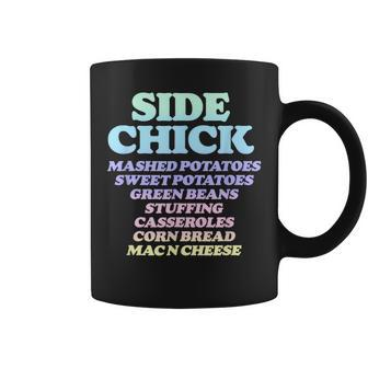 Side Chick Thanksgiving Funny Retro Food Dishes Mac Cheese Coffee Mug | Mazezy