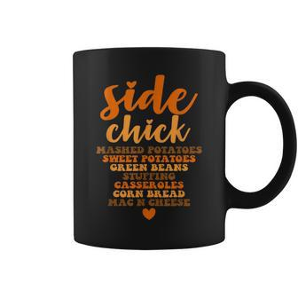Side Chick Thanksgiving Retro Food Dishes Mac Cheese Coffee Mug - Seseable