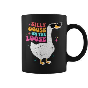 Silly Goose On The Loose Retro Vintage Groovy Coffee Mug - Seseable