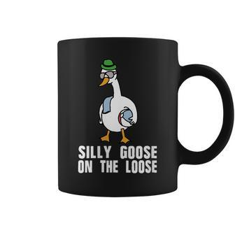 Silly Goose On The Loose Funny Silly Goose Beach Ball Coffee Mug | Mazezy