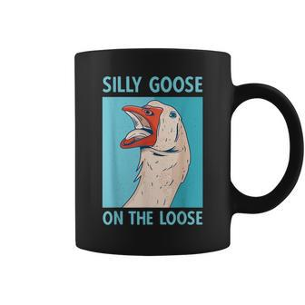 Silly Goose On The Loose Goose Humor Pun Coffee Mug | Mazezy