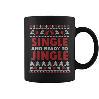 Single Ready To Jingle Ugly Christmas Sweater Coffee Mug - Seseable